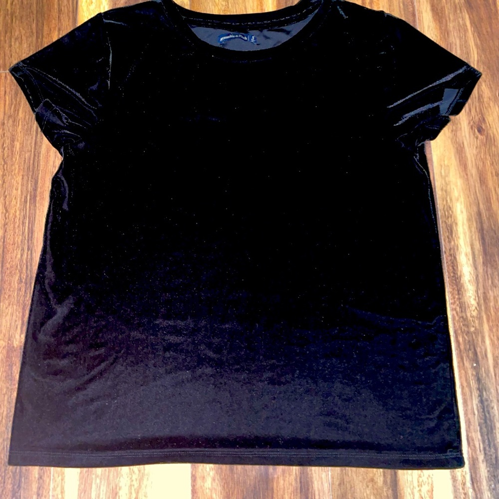Black velvet blouse